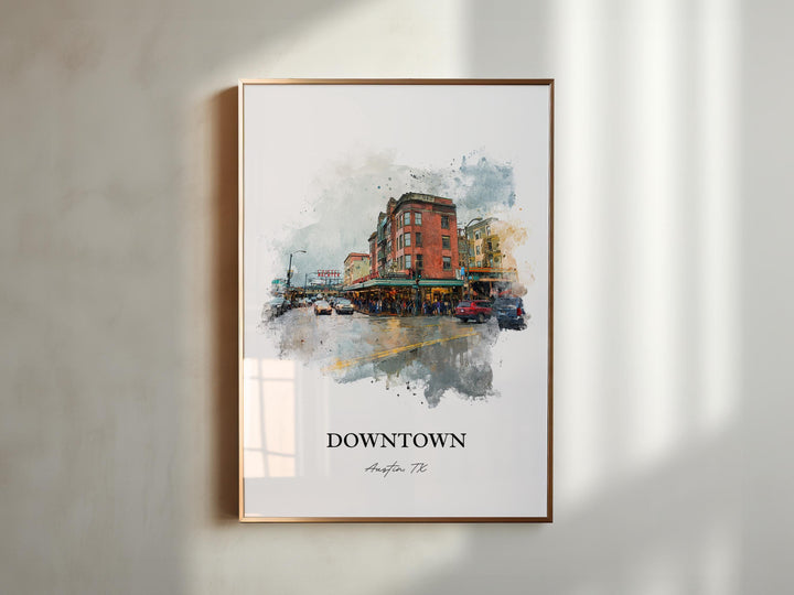 Austin, Texas – Watercolor Art Print