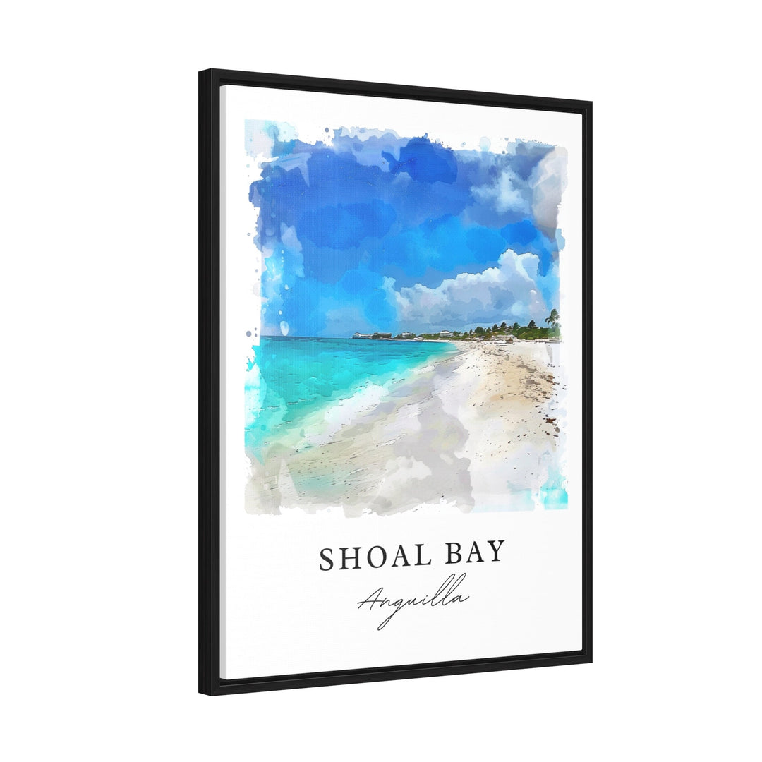 Shoal Bay Wall Art, Shoal Bay Print, Shoal Bay Anguilla Watercolor, Anguilla Beach Gift, Travel Poster, Housewarming Gift