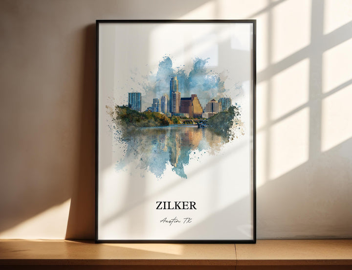 Zilker, Austin TX – Watercolor Art Print