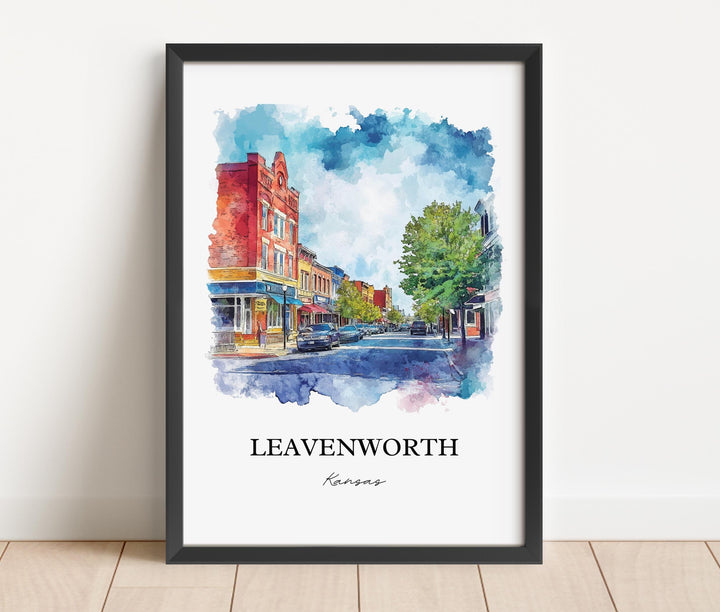 Leavenworth, Kansas, USA – Watercolor Art Print