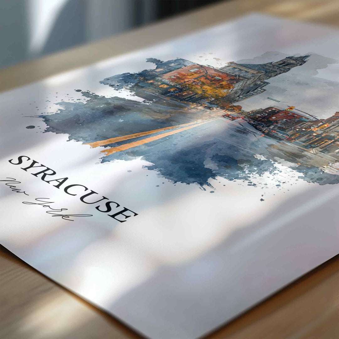 Syracuse, NY – Watercolor Art Print