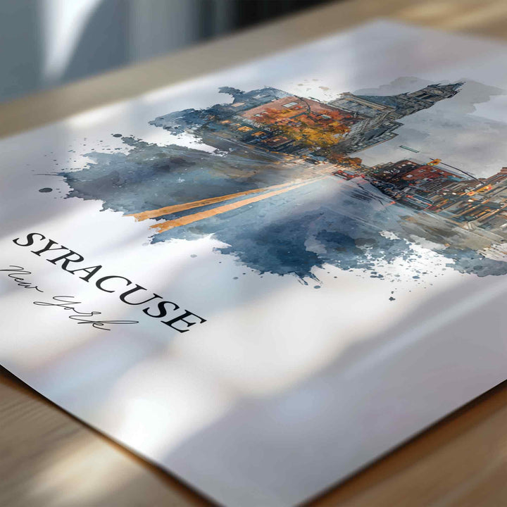Syracuse, NY – Watercolor Art Print