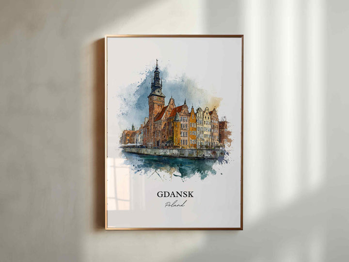 Gdansk, Poland – Watercolor Art Print
