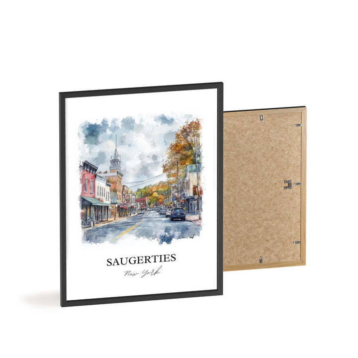 Saugerties NY Wall Art, Ulster County Print, Catskills NY Artwork, Saugerties New York Gift, Travel Print, Travel Poster, Housewarming Gift