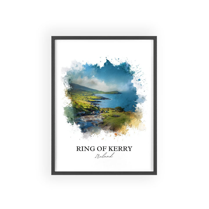 Ring of Kerry Wall Art, Ireland Print, Ireland Watercolor Art, Ireland Gift, Ring of Kerry Travel Print, Travel Poster, Housewarming Gift