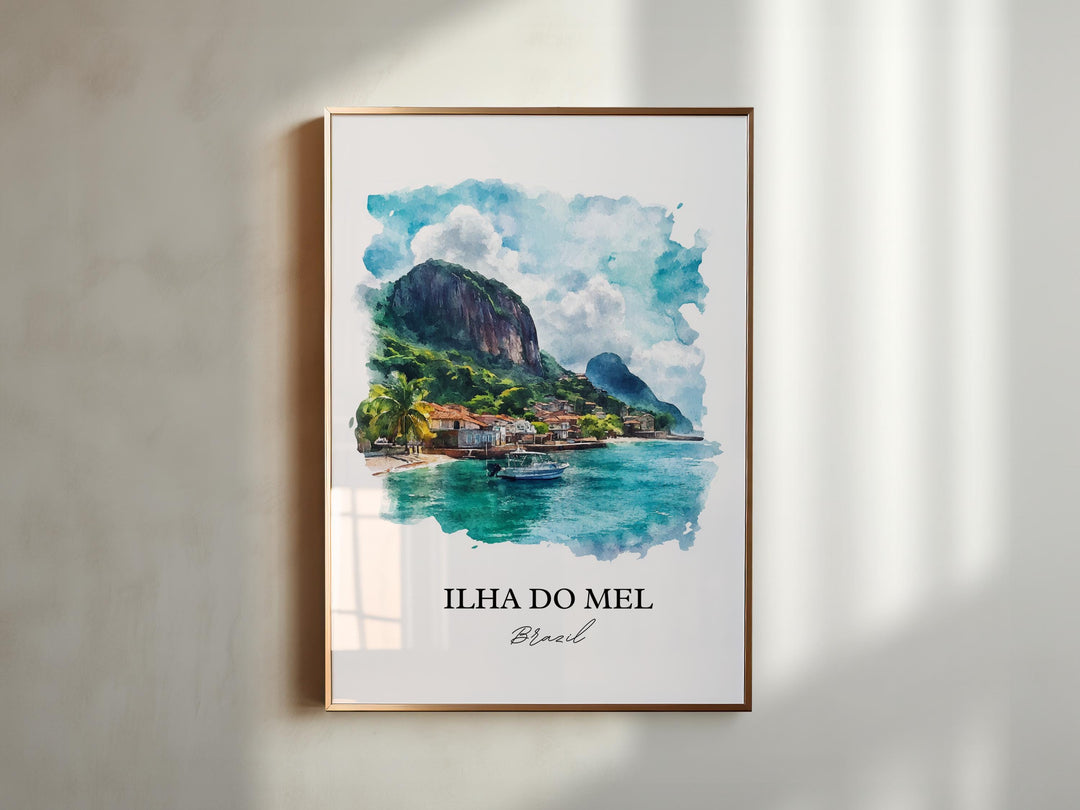 Ilha do Mel Wall Art, Paraná Print, Brazil Watercolor Art, Ilha do Mel Gift, Travel Print, Travel Poster, Housewarming Gift