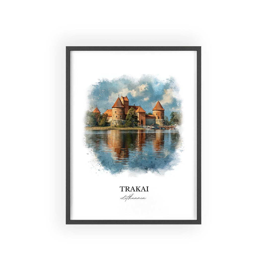 Trakai, Lithuania – Watercolor Art Print