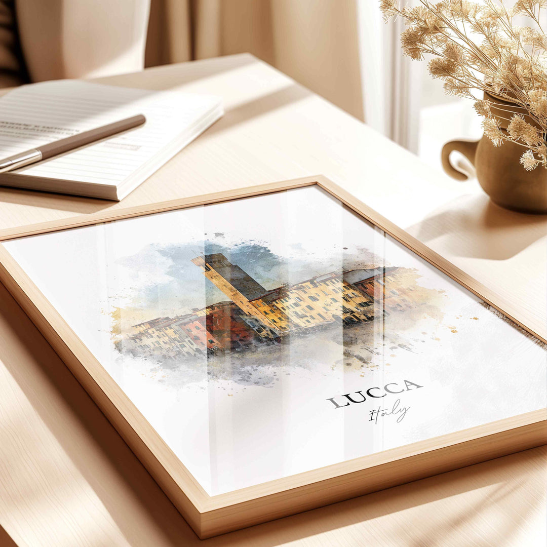 Lucca, Italy – Watercolor Art Print