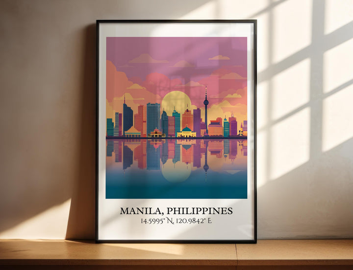 Manila Philippines Art, Manila Retro Travel Art, Manila Home Decor, Manila Gift, Philippines Travel Art, Travel Prints, Housewarming Gift