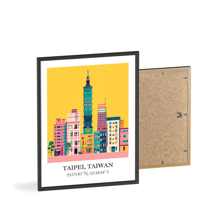 Taipei Art, Taipei Retro Travel Art, Taipei Home Decor, Taipei Taiwan Gift, Taiwan Travel Art, Travel Prints, Housewarming Gift