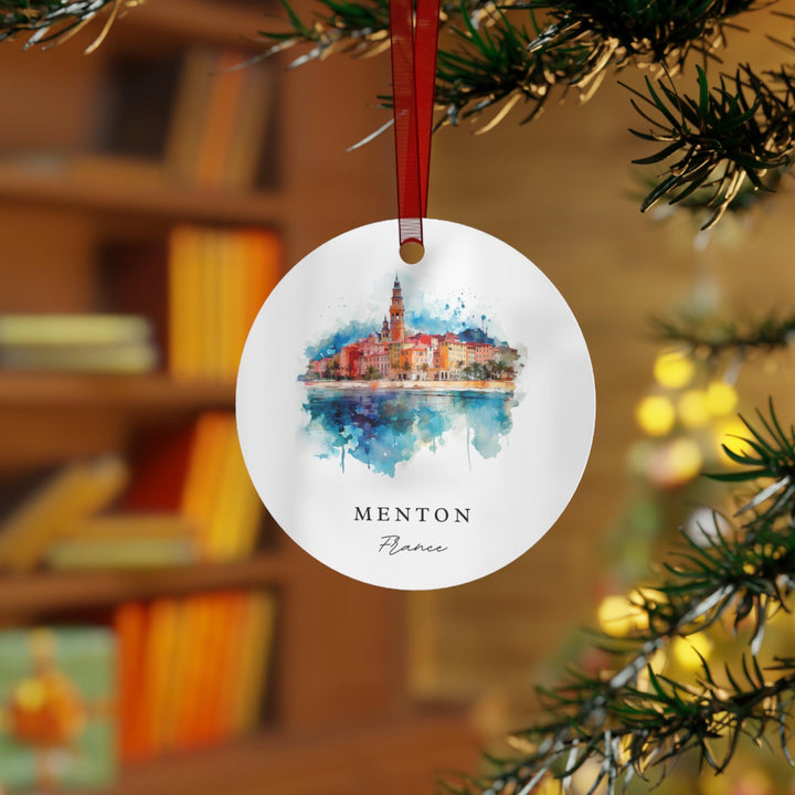 Menton France Ornament: Unique Menton Souvenir, Menton FR Xmas Decor, and Authentic Menton France Gift