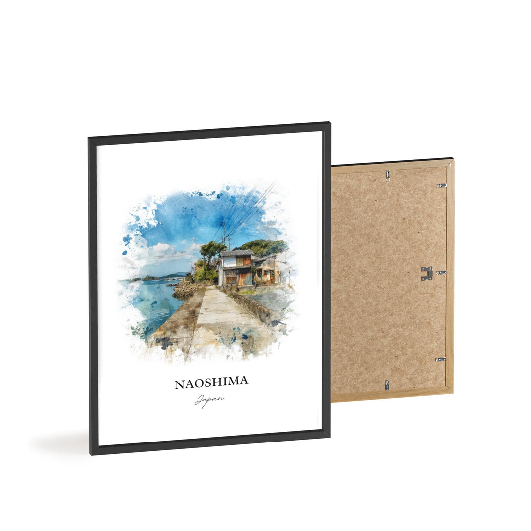 Naoshima, Japan – Watercolor Art Print