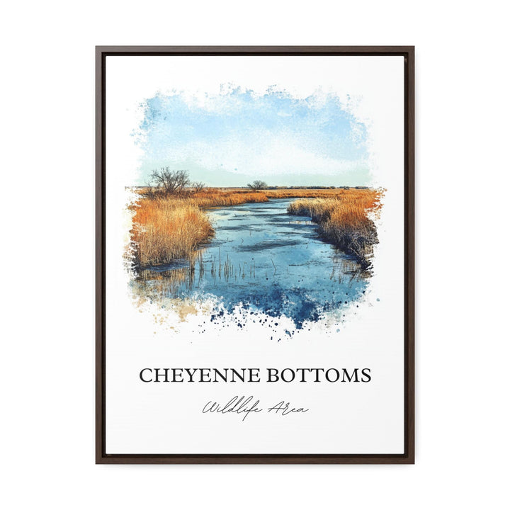 Cheyenne Bottoms Wall Art, Great Plains Print, Kansas Watercolor Art, Cheyenne Bottoms Gift, Travel Print, Travel Poster, Housewarming Gift