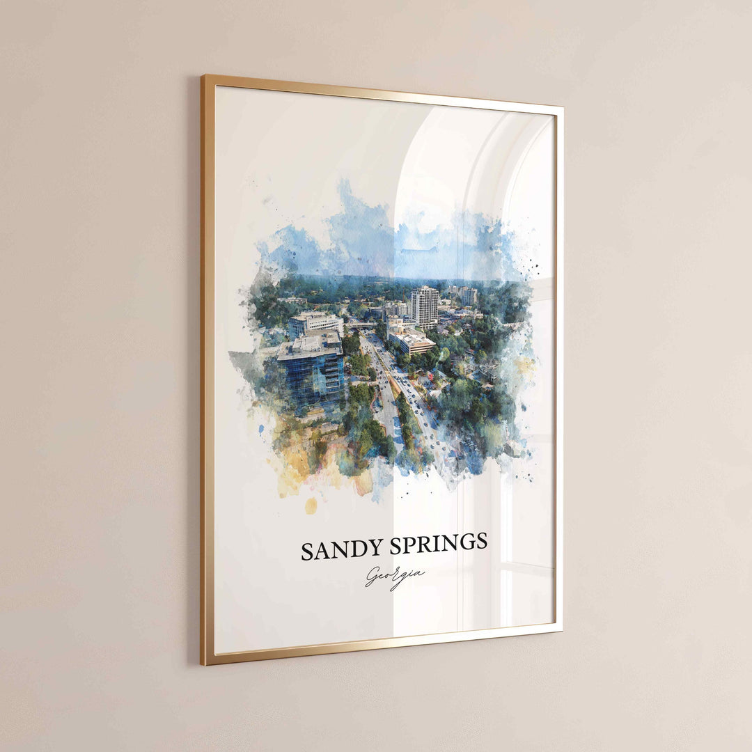 Sandy Springs, Georgia – Watercolor Art Print