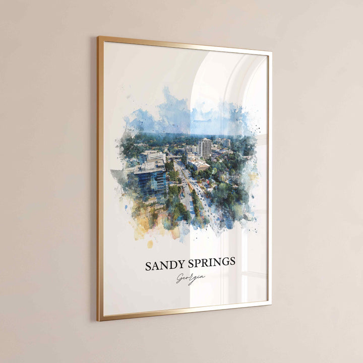 Sandy Springs, Georgia – Watercolor Art Print