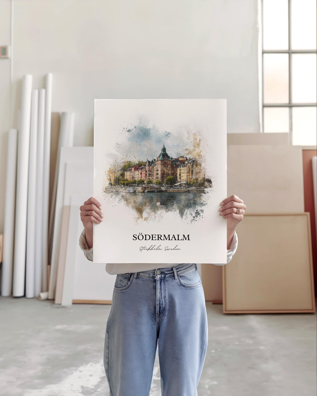 Södermalm, Sweden – Watercolor Art Print
