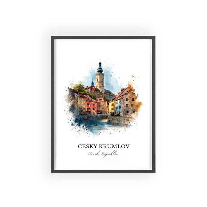 Cesky Krumlov, Czech Republic – Watercolor Art Print