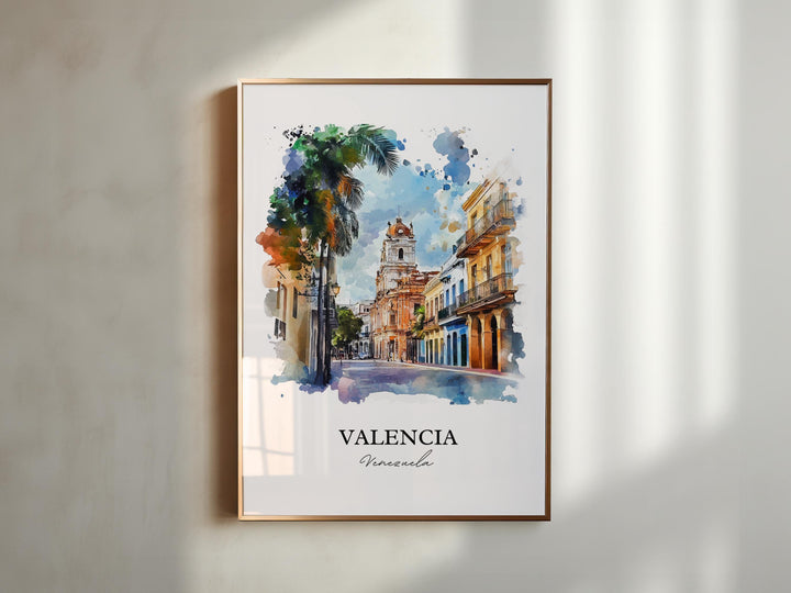 Valencia Venezuela Wall Art, Carabobo State Print, Venezuela Watercolor Art, Valencia Gift, Travel Print, Travel Poster, Housewarming Gift