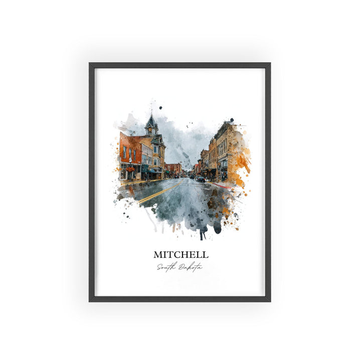 Mitchell, South Dakota – Watercolor Art Print