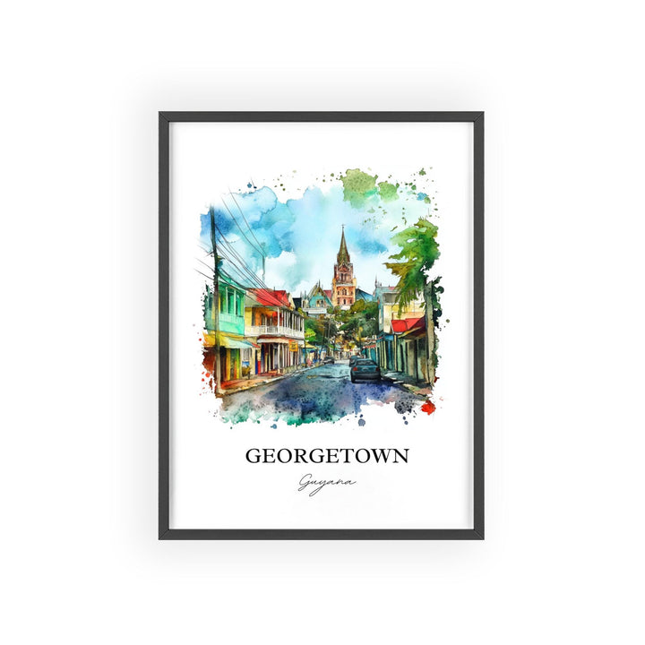 Georgetown, Guyana – Watercolor Art Print