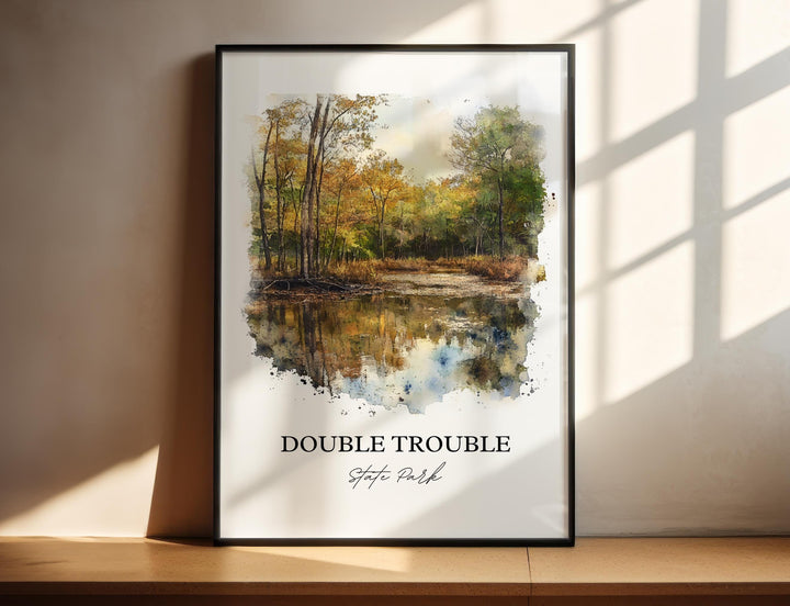 Double Trouble State Park Art, Ocean County Print, NJ Watercolor Art, Double Trouble Park, Travel Print, Travel Poster, Housewarming Gift