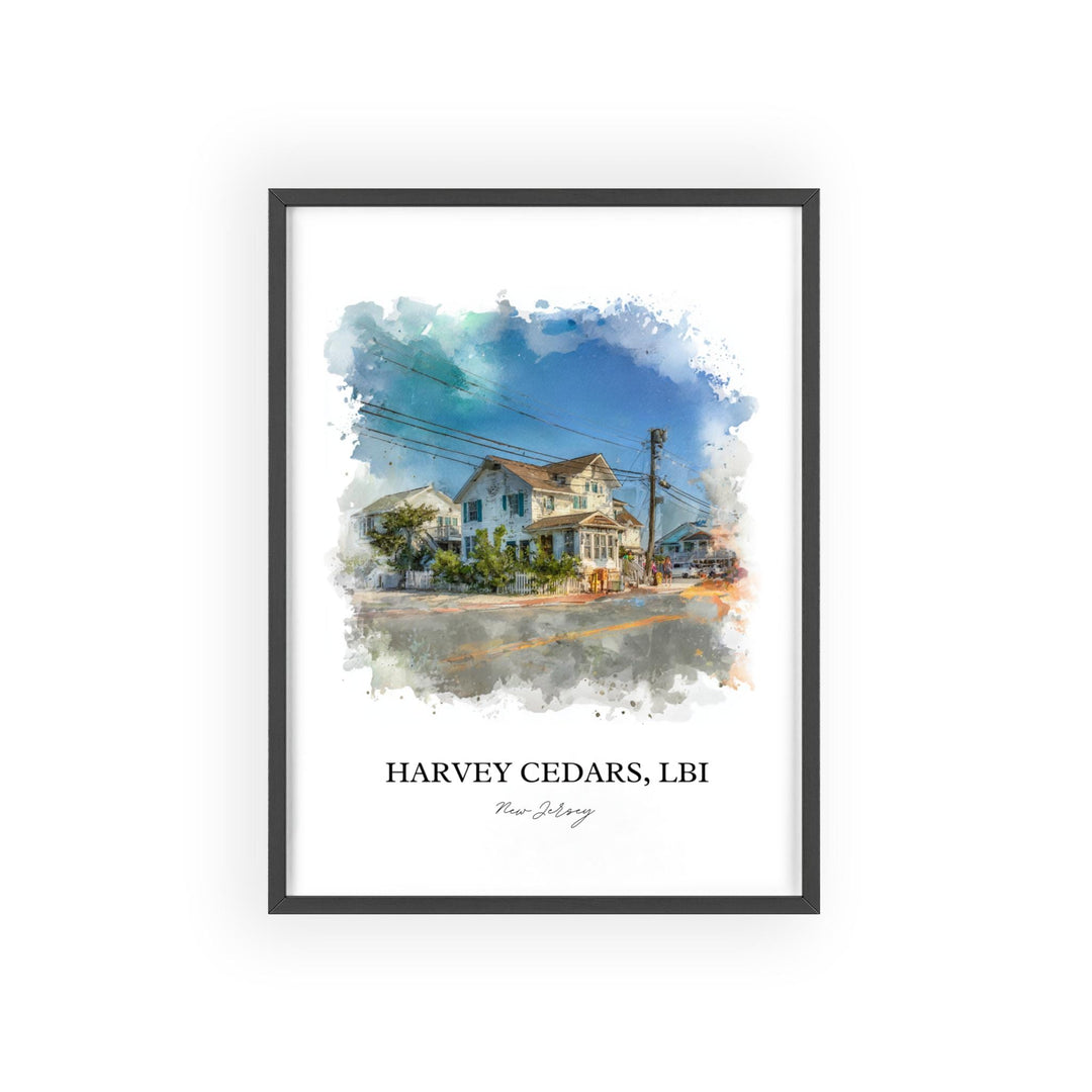 Harvey Cedars, NJ – Watercolor Art Print