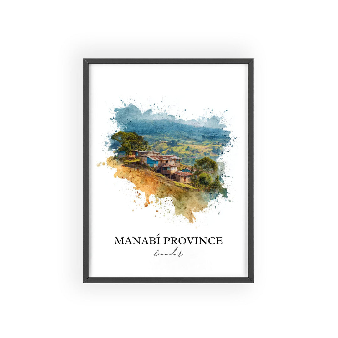 Manabí Province, Ecuador – Watercolor Art Print