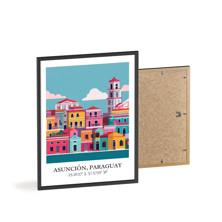 Asunción Art, Asunción Retro Travel Art, Asunción Paraguay Home Decor, Paraguay Gift, Paraguay Travel Art, Travel Prints, Housewarming Gift
