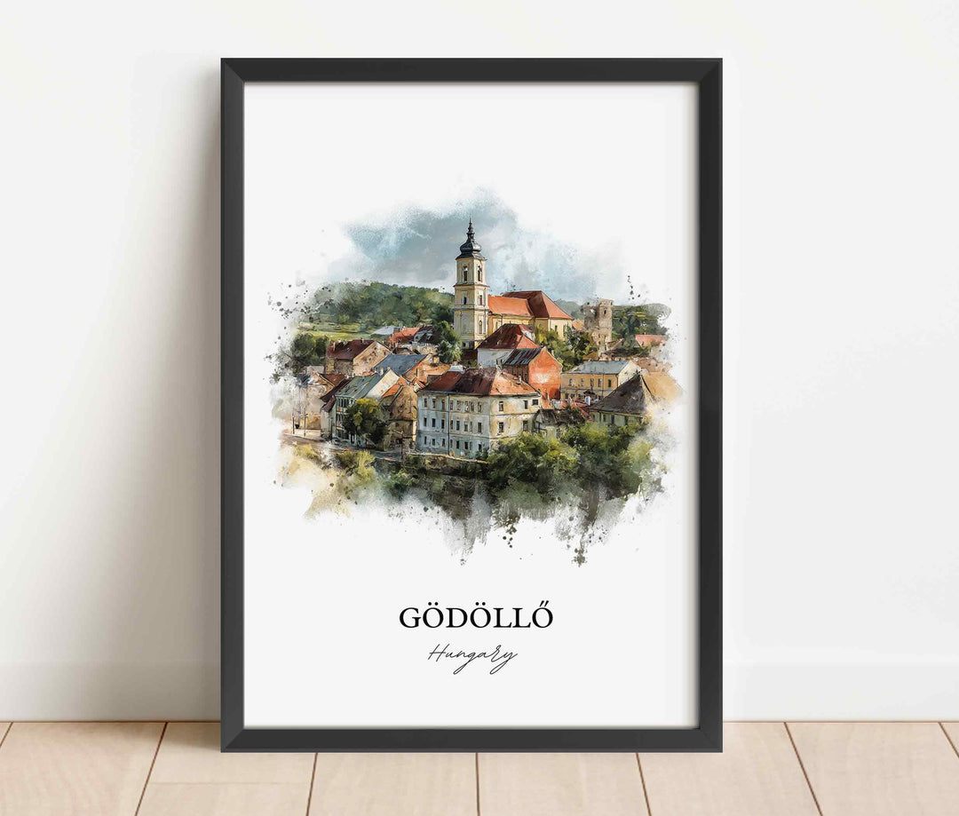 Gödöllő, Hungary – Watercolor Art Print
