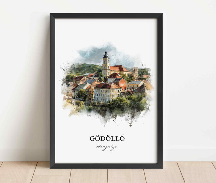 Gödöllő, Hungary – Watercolor Art Print