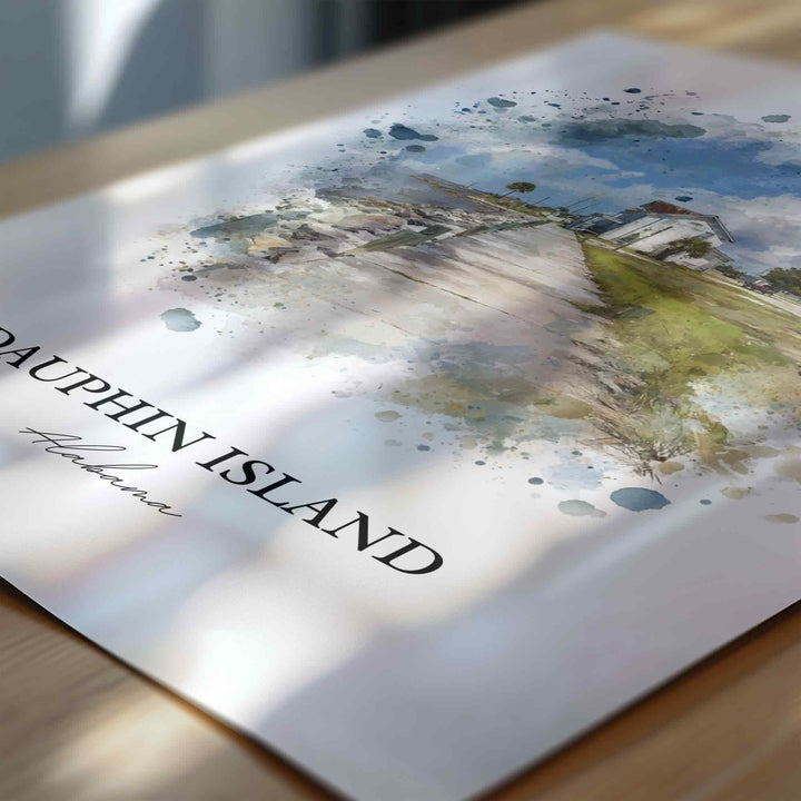 Dauphin Island, Alabama – Watercolor Art Print
