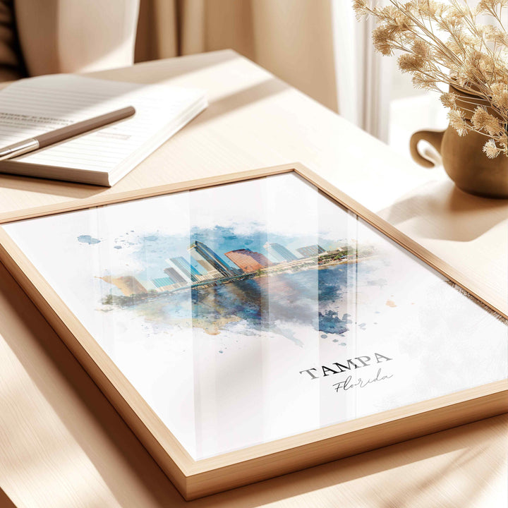 Tampa, Florida – Watercolor Art Print