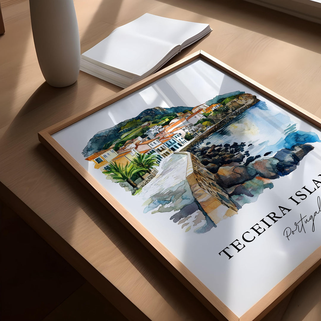 Terceira Island, Portugal – Watercolor Art Print