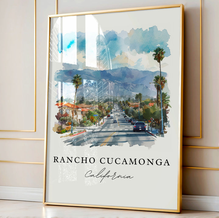 Rancho Cucamonga Art, California Print, Rancho Cucamonga Wall Art, LA Gift, Travel Print, Travel Poster, Travel Gift, Housewarming Gift