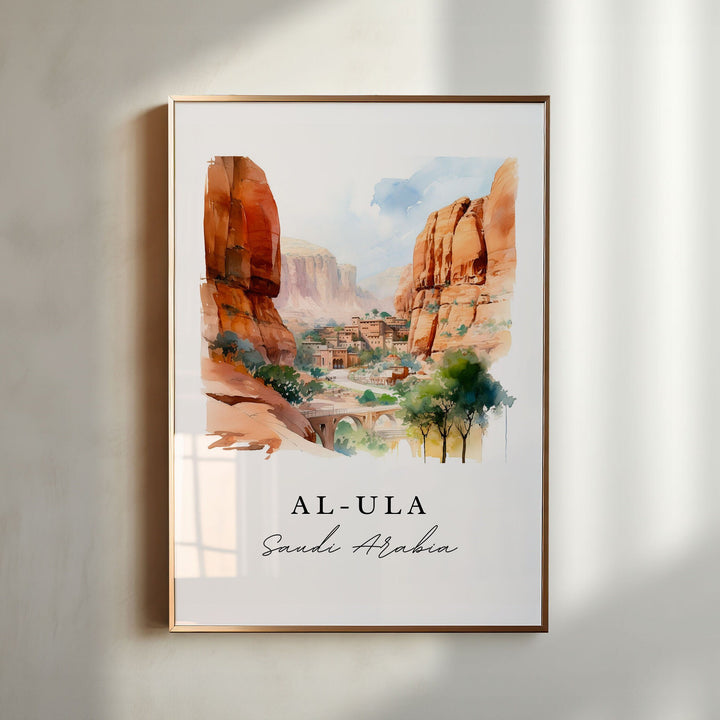Al-Ula Saudi Arabia wall art - Saudi Arabia, Al-Ula poster print, Al-Ula Wedding gift, Birthday present, Custom Text, Perfect Gift