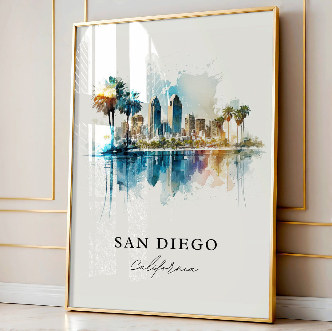 San Diego wall art - San Diego, California poster, San Diego Wedding gift, San Diego Birthday present, Custom Text, Personalised Gift