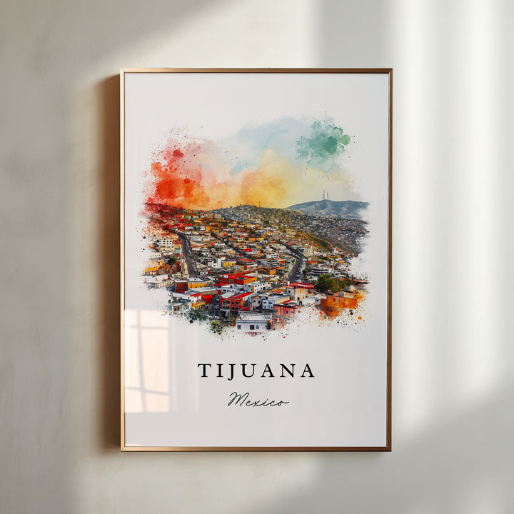 Tijuana Mexico wall art - Mexico, Tijuana print, Tijuana Wedding gift, Birthday present, Custom Text, Perfect Gift