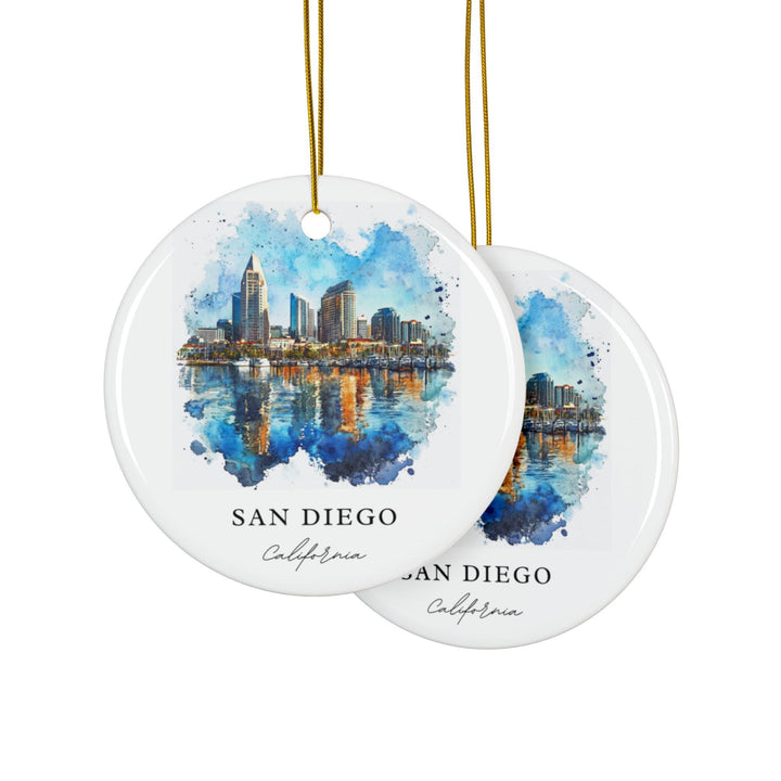 San Diego CA Ornament: Unique San Diego Souvenir, San Diego Decor, and Authentic San Diego California Gift