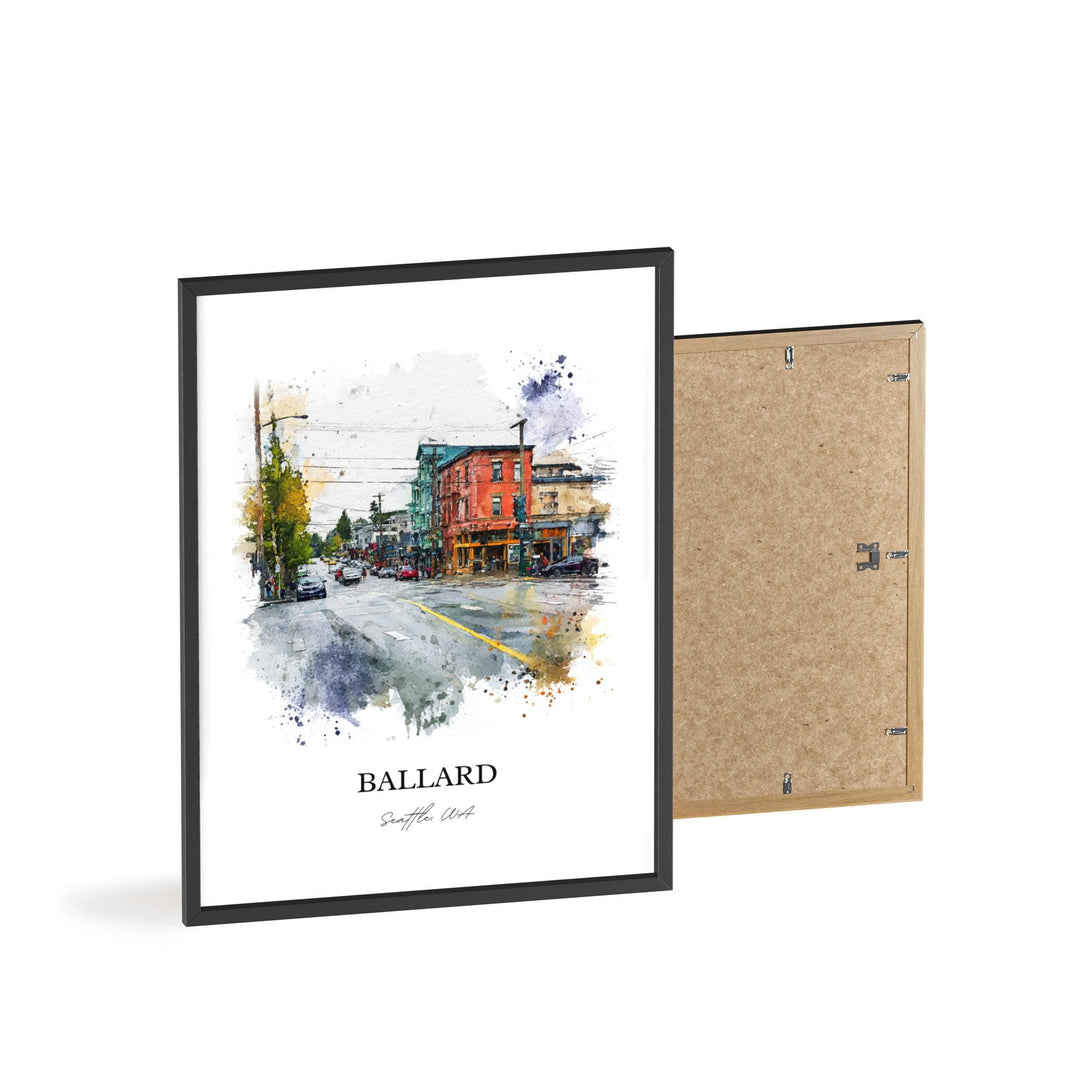 Ballard, Washington – Watercolor Art Print