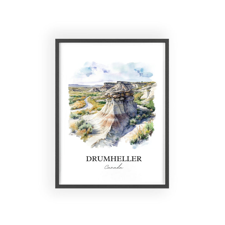 Drumheller Wall Art, Midland Provincial Park Print, Alberta Watercolor Art, Drumheller Gift, Travel Print, Travel Poster, Housewarming Gift