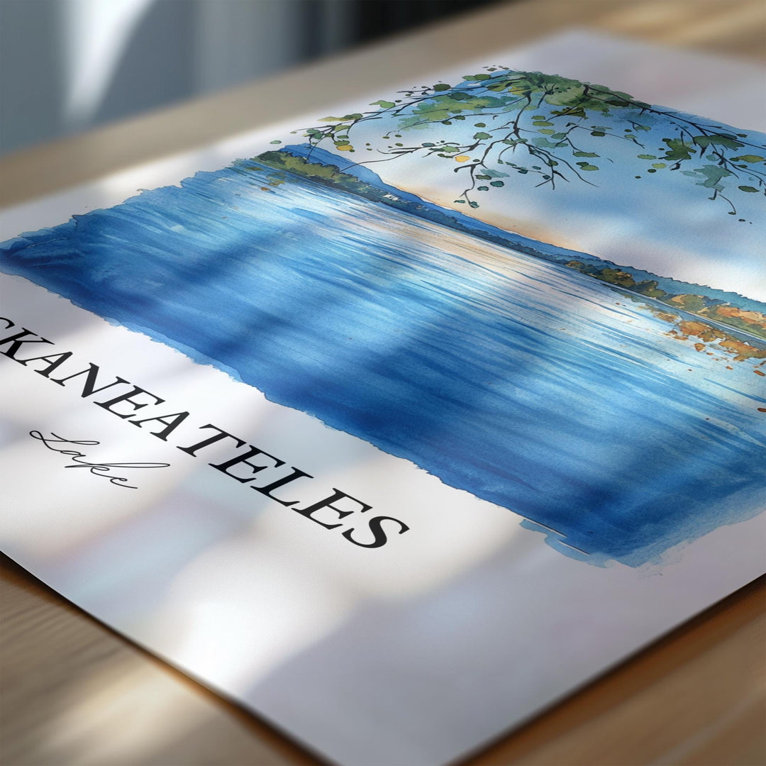 Skaneateles Lake Wall Art, Finger Lakes Print, New York State Artwork, Skaneateles Lake Gift, Travel Print, Travel Poster, Housewarming Gift