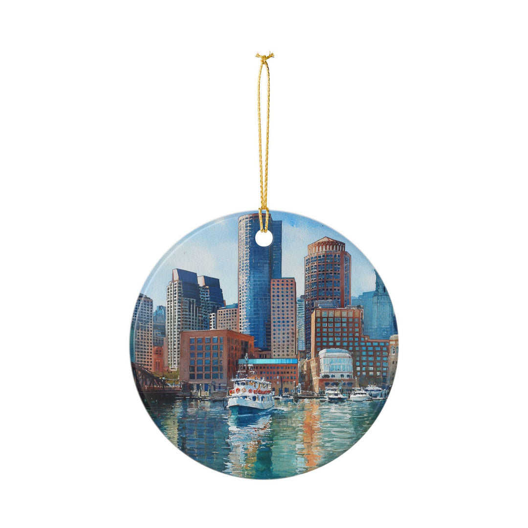 Boston MA Ornament: Unique Boston Souvenir, Boston MA Xmas Decor, and Authentic Boston Harbor Gift