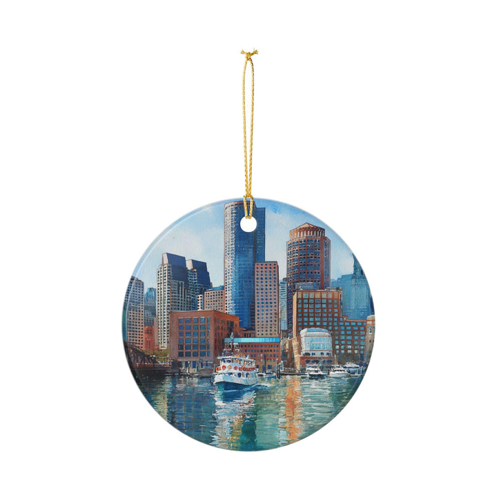 Boston MA Ornament: Unique Boston Souvenir, Boston MA Xmas Decor, and Authentic Boston Harbor Gift
