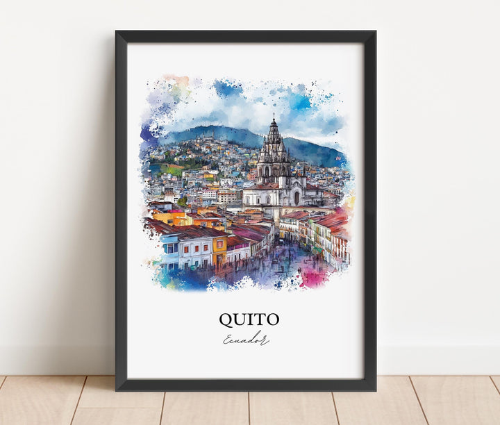Quito, Ecuador – Watercolor Art Print