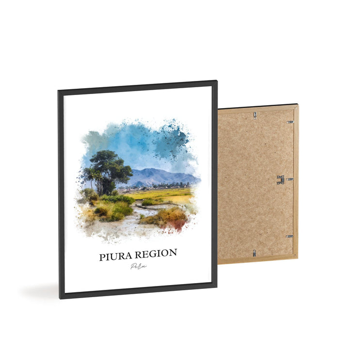 Piura Region Wall Art, Piura Region Peru Print, Peru Watercolor Art, Peru Gift, Piura Region Travel Print, Travel Poster, Housewarming Gift