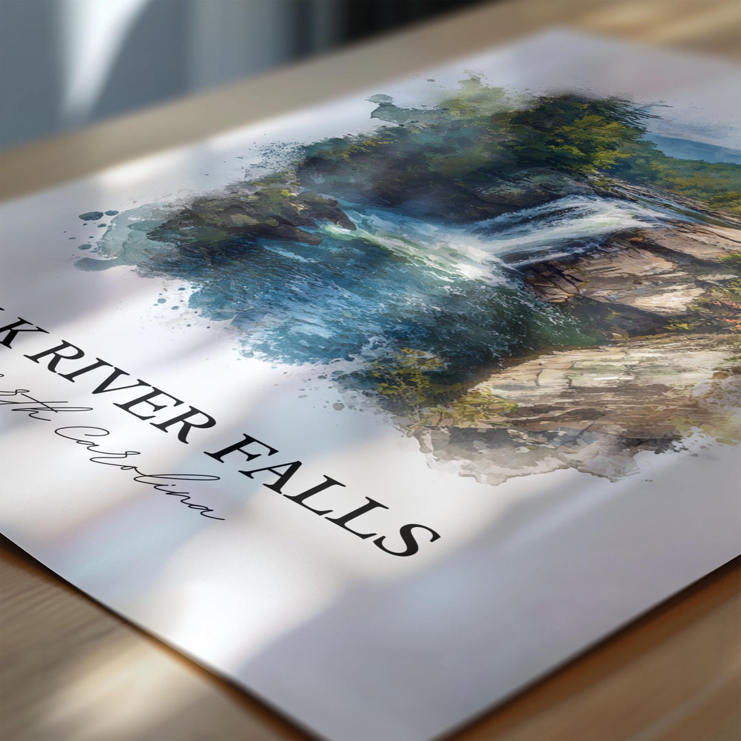 Elk River Falls Wall Art, Avery County Print, North Carolina Artwork, Elk River Falls Gift, Travel Print, Travel Poster, Housewarming Gift
