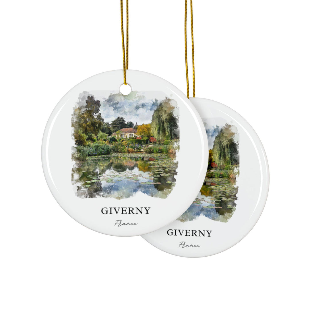 Giverny France Ornament: Unique Giverny Souvenir, Giverny Xmas Decor, and Authentic Giverny France Gift