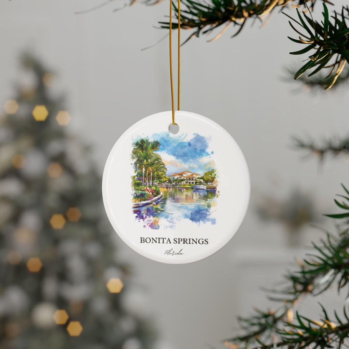 Bonita Springs FL Ornament: Unique Bonita Springs Souvenir, Bonita Springs Xmas Decor, and Authentic Florida Gift