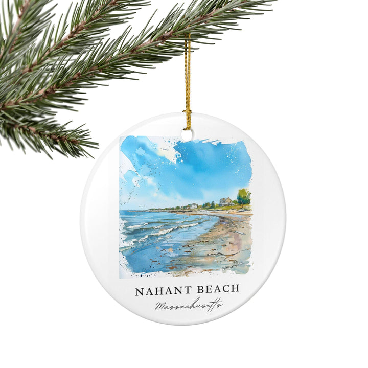 Nahant Beach Ornament: Unique Nahant Beach Souvenir, Massachusetts Xmas Decor, and Authentic Nahant Beach Gift
