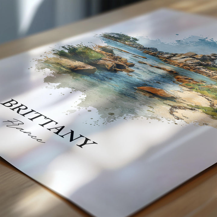 Brittany France Wall Art, Brittany Print, France Watercolor Art, Brittany France Gift, France Travel Print, Travel Poster, Housewarming Gift